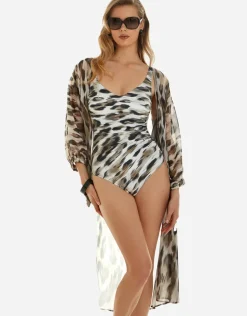Africa Midi Beach Shirt - Animal