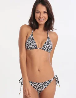 Alicia Ring Tri Bikini Top - Abstract