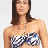 Alika Bandeau Bikini Top - Animal