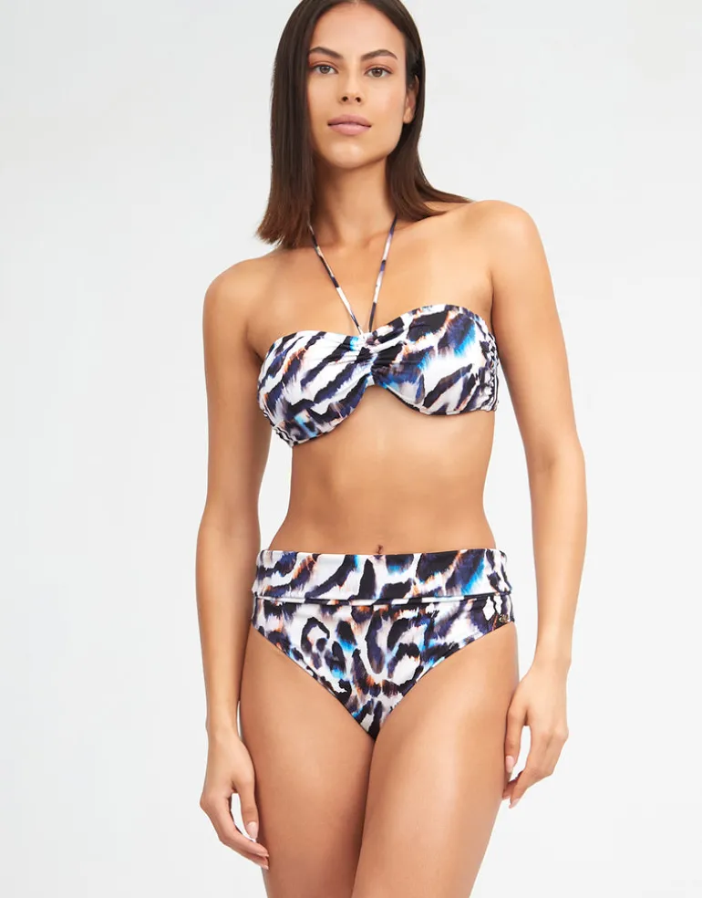 Alika Bandeau Bikini Top - Animal