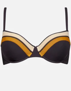 Antagonist Underwired Bikini Top - Black Sand Caramel
