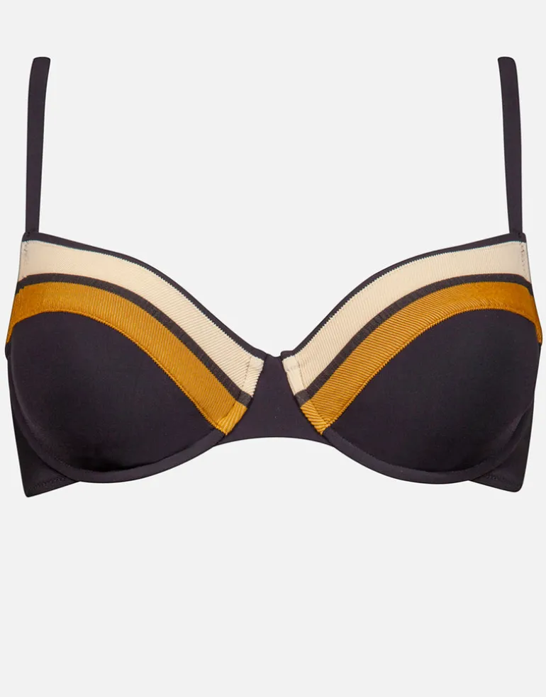Antagonist Underwired Bikini Top - Black Sand Caramel
