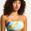 Aquarius Bandeau Bikini Top - Turquoise