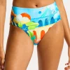 Aquarius High Waist Bikini Pant - Turquoise