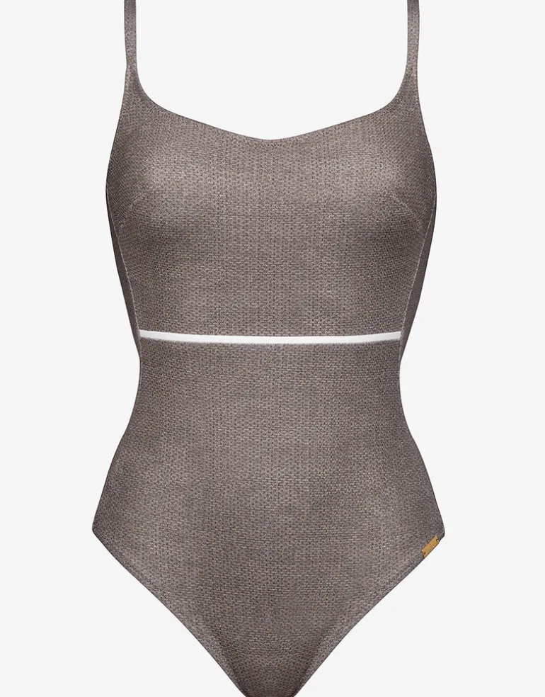 Argentum Underwired Swimsuit - Metallic Zinc