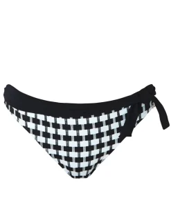 Audrey Bikini Pant - Black and White