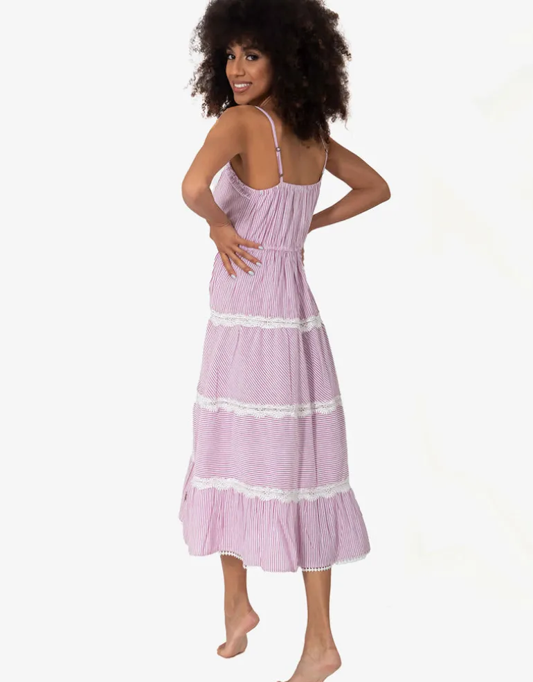 Ava Strappy Maxi Dress - Pink