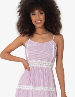 Ava Strappy Maxi Dress - Pink