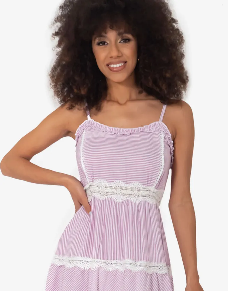 Ava Strappy Maxi Dress - Pink