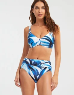 Azura Maxi Bikini Pant - Blue and White