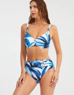 Azura Maxi Bikini Pant - Blue and White