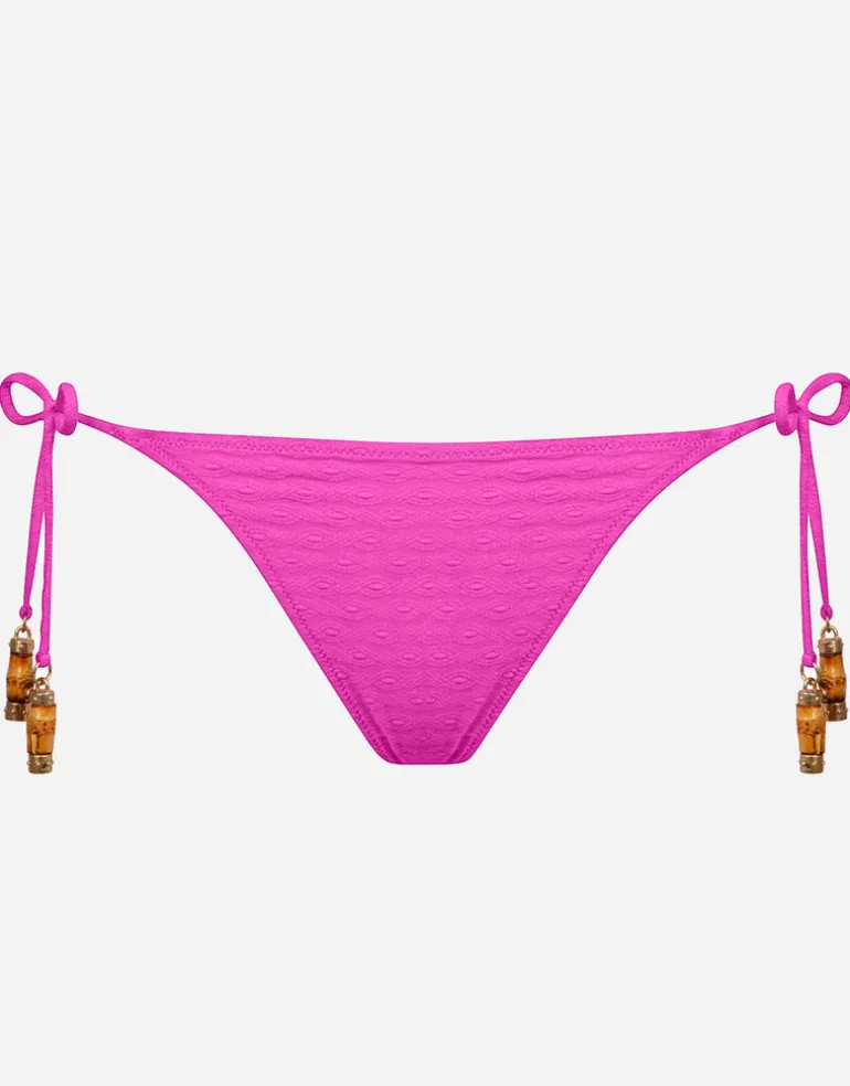 Bamboo Solids Tie Side Bikini Pant - Intense Pink