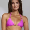 Bamboo Solids Triangle Bikini Top - Intense Pink