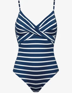 Bay Games Twist Front Swimsuit - Sea White