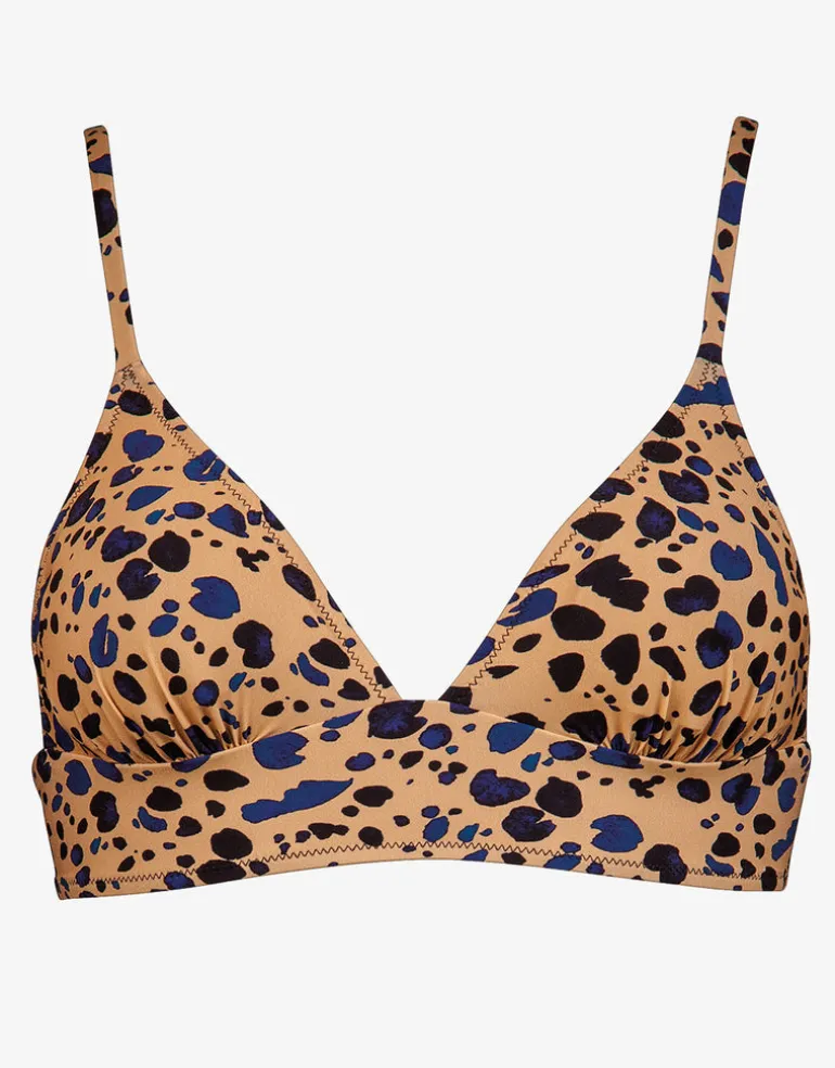 Beach Pebbles Bralette Bikini Top - Black Sandstone