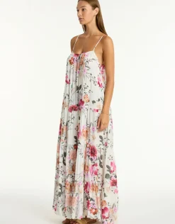 Belle Tiered Maxi Sundress - Coconut