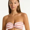 Biarritz V Bar Bandeau Bikini Top - Flame