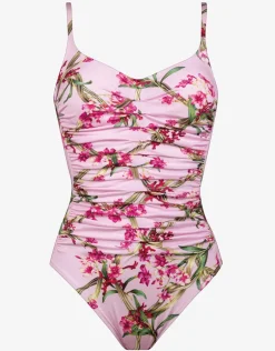 Botanique Ruched Underwired Swimsuit - Tangy Pink
