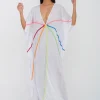 Braided Front Kaftan - White