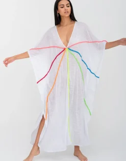 Braided Front Kaftan - White