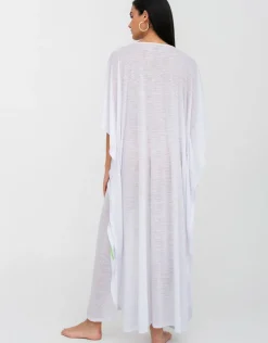 Braided Front Kaftan - White