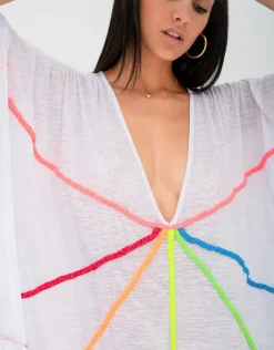 Braided Front Kaftan - White