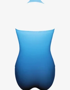 Brasil Ruched Bandeau Swimsuit - Blue Ombre