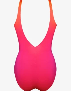 Brasil Wrap Front Swimsuit - Pink Ombre