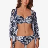 Cachemire Underwired Bikini Set - Blue and White