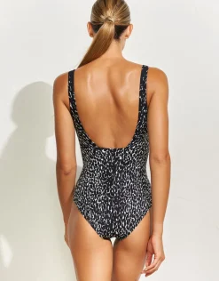 Capture Underwired Square Neck Swimsuit - Black