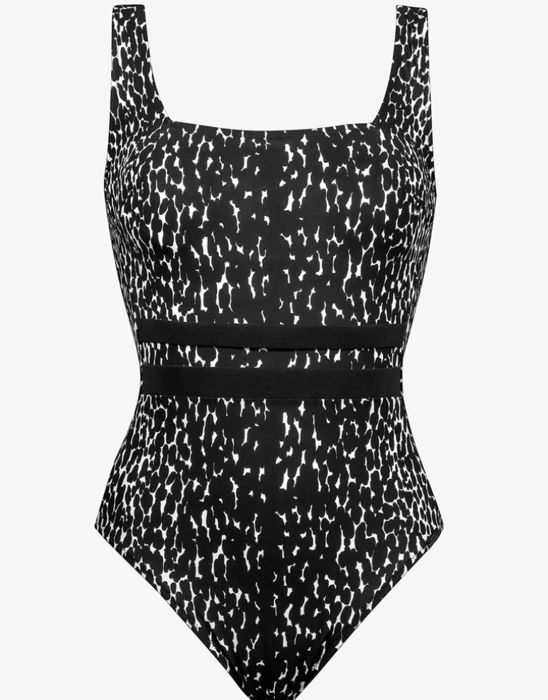 Capture Underwired Square Neck Swimsuit - Black