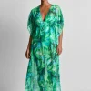 Cartago Palms Midi Kaftan - Multi