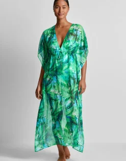 Cartago Palms Midi Kaftan - Multi