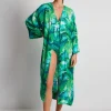 Cartago Palms Poolside Kimono Cover Up - Multi