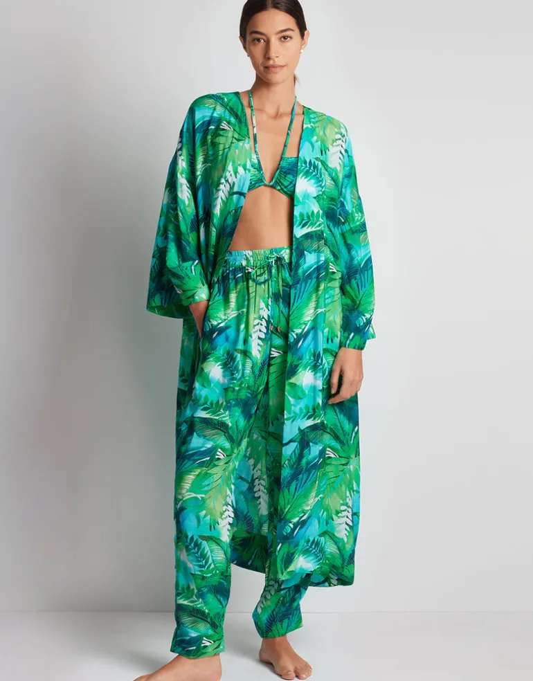 Cartago Palms Poolside Kimono Cover Up - Multi