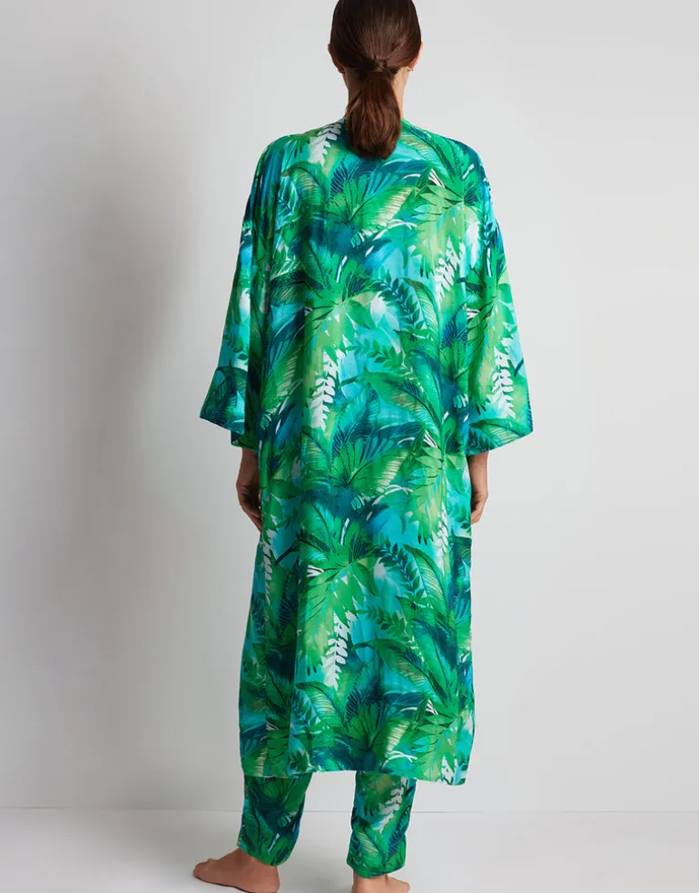 Cartago Palms Poolside Kimono Cover Up - Multi