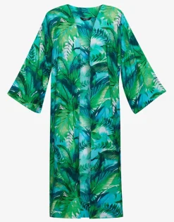 Cartago Palms Poolside Kimono Cover Up - Multi