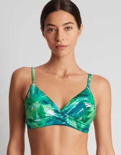 Cartago Palms Single Strap Twist Underwired Bikini Top - Multi
