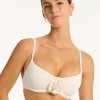 Casa Del Mar Flower Balcony Bikini Top - Coconut