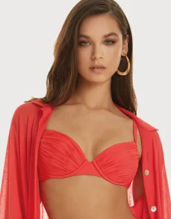 Ceylan Underwired Bikini Top - Lava