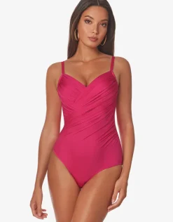 Ceylan Underwired Wrap Swimsuit - Pink