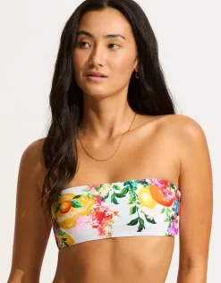 Ciao Bella Bandeau Bikini Top - White