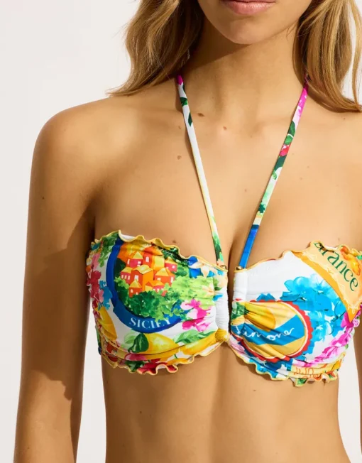 Ciao Bella DD U Tube Bikini Top - White