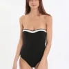 Classique Bandeau One Piece - Black White
