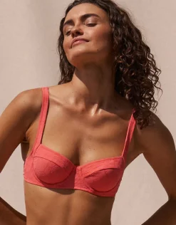 Coastal Daydream Balconette Bikini Top - Coral Sunset