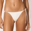 Coastal Daydream Tie Side Bikini Pant - White Scallop