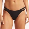 Collective Gathered Tab Bikini Pant - Black
