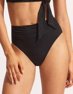 Collective High Cut Rio Bikini Pant - Black