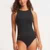 Collective Multi Strap Swimsuit - Black