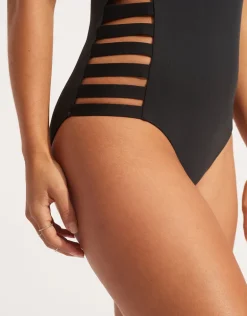 Collective Multi Strap Swimsuit - Black
